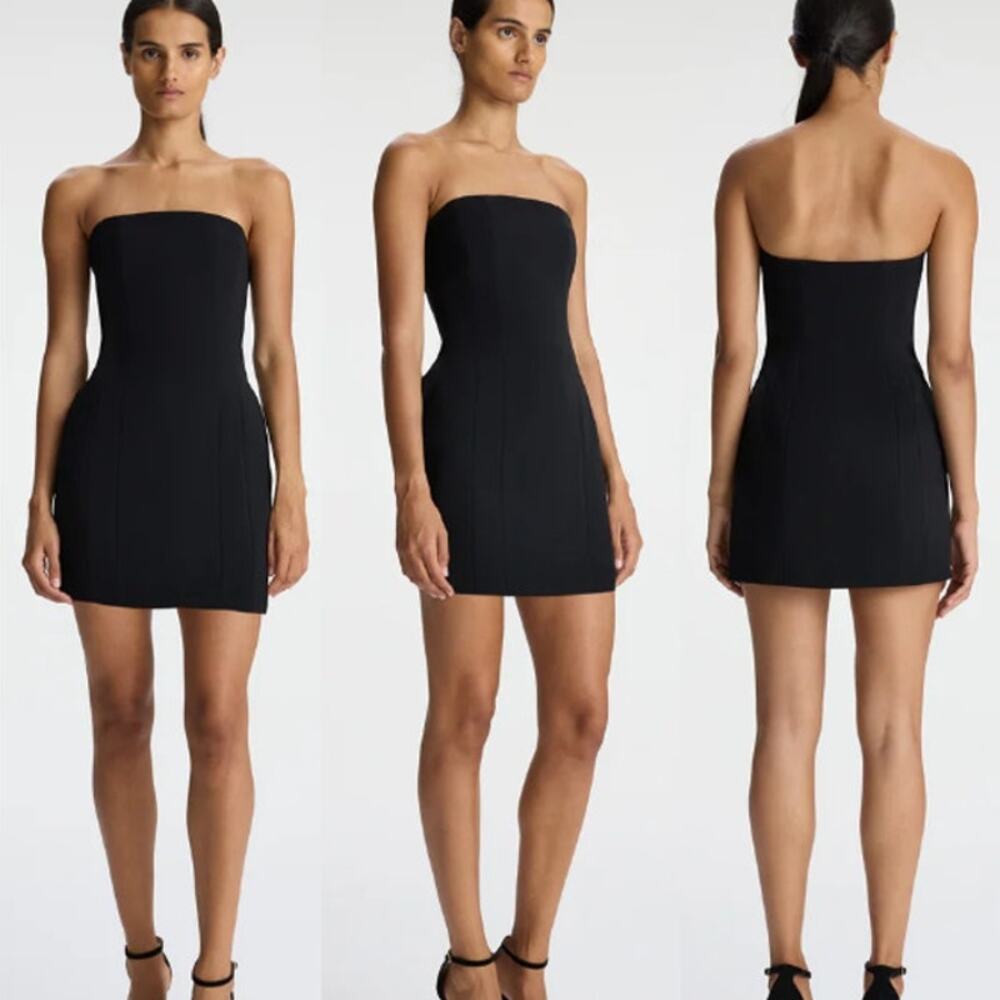 A.L.C. Black Strapless Mini Dress